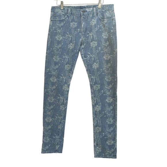 Ralph Lauren Bohemian Skinny Jeans Sparrow Birds Floral Sz 30 32 Denim Supply - Picture 1 of 10
